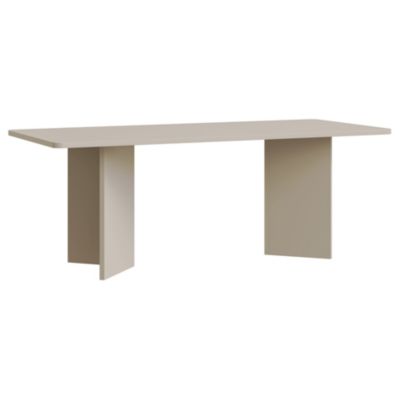 Table à manger rectangulaire 204×90 cm Gris cachemire QUBEO
