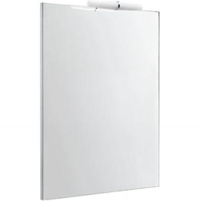 Miroir mural 100×80 support mélaminé 16mm finition alu éclairage LED 6W température lumière 4000K SANINDUSA Area