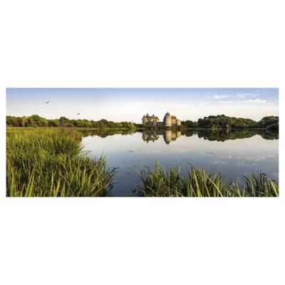 Brise vue imprimé DUCS  DE BRETAGNE, H.2 x L.5 m, 100% occultant, Made in France par Scenolia + kit de fixation offert