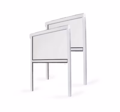 Lot Moustiquaire Enroulable pour Fenêtre x2 – L100 x H160cm Recoupable – PVC  Blanc – Anti-insectes