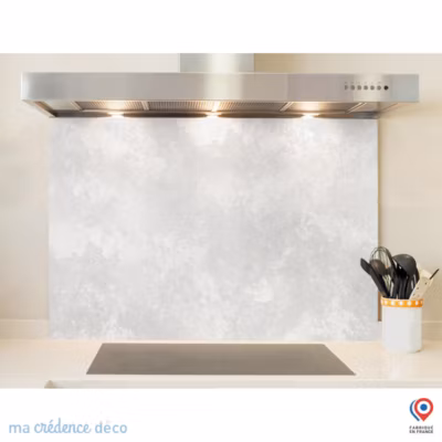 Crédence cuisine fond de hotte Béton ciré – Alu composite – L 90 cm x H 60 cm – MaCrédenceDéco