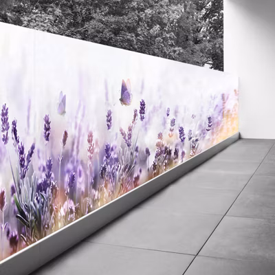 Brise vue Trompe l&rsquo;oeil – 120×510 cm – Lavandes 3617689692708