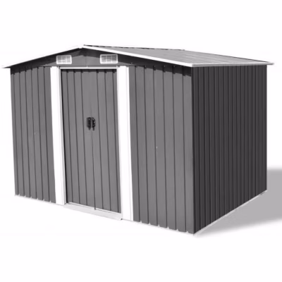 vidaXL Abri de stockage pour jardin Métal Gris 257 x 205 x 178 cm