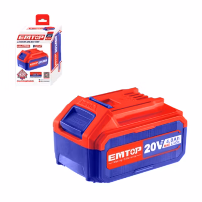Batterie Lithium-Ion EMTOP 20V de Puissance 4.0Ah compatible avec multi outils P20S
