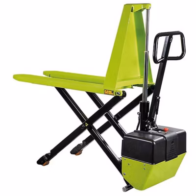Transpalette haute levée électrique à ciseaux avec mise à niveau automatique – Ergonomie et sécurité – Fourches 1150x540mm –