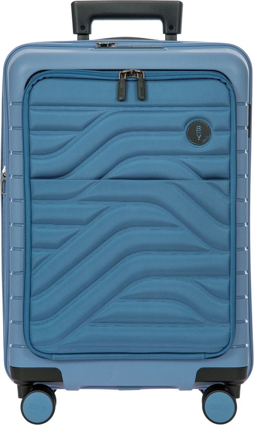 BRIC&rsquo;S Valise pour ordinateur portable Ulisse Cabin Trolley Expandable 39 L Grey Blue Bleu