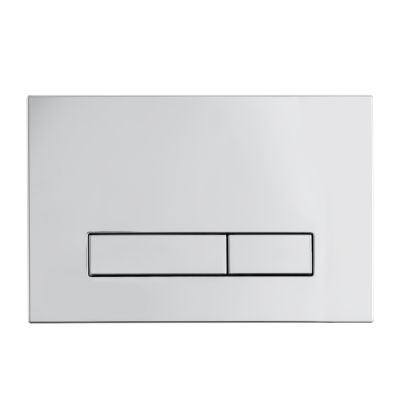 BALNEO Plaque de commande WC LXO chrome – plaque encastrée pour bâti-support – double touche 2 fonctions