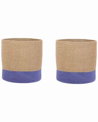 Lot de 2 paniers BULANIK Jute Violet