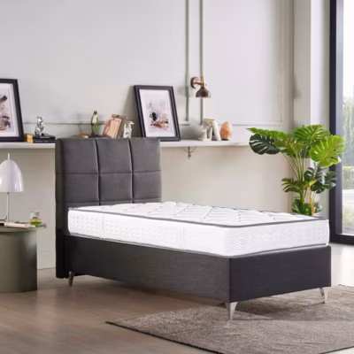Matelas RONA 90×190 cm, réversible en mousse Memosoft100 à mémoire de forme et indépendance du couchage, épaisseur 20cm