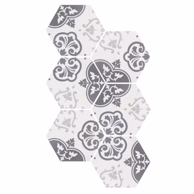 Carrelage sol / mur hexagonal motif patchwork 26,23 cm ALCHIMIA ELISIR