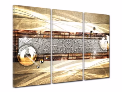 DECLINA, Tableau toile imprimée abstrait, Tableau decoratif abstrait triptyque, 120×80 cm