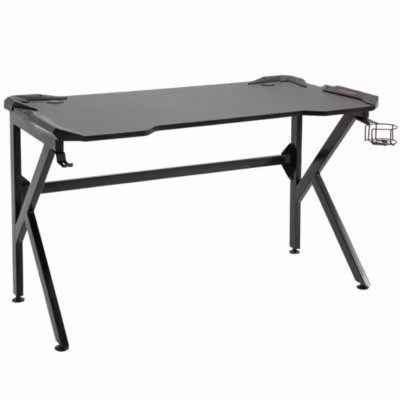 Homcom bureau gamer – 120 x 66 cm. haut de 75 cm. en mdf – noir