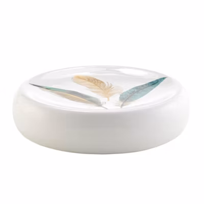 Porte Savon en Céramique « Plumiss » 11cm Multicolore