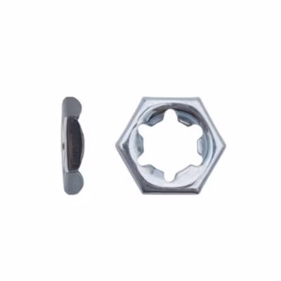 100 Ecrous PAL Autofreinés à Effet Ressort M24 mm – DIN 7967 – Zingué blanc – D-Work