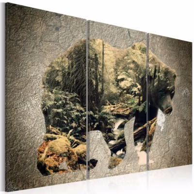 Tableau The Bear in the Forest 60×40 cm