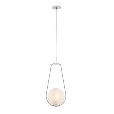 Afrodite Suspension en fer chromé 1 lumière avec sphère dm.20 159 d.24 BL286-S1-CR