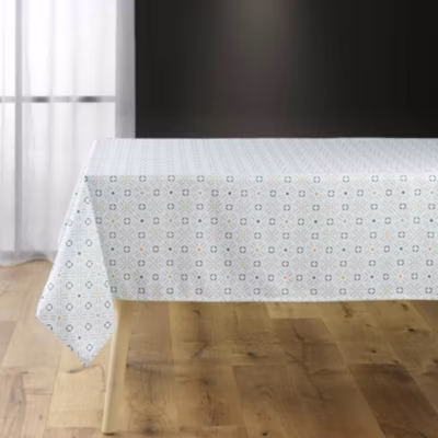 Nappe rectangle en polyester imprimé (145×240 cm – Vert)