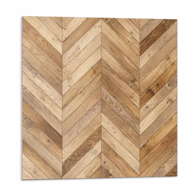 Carreau Vinyl Adhésif Wallfluent 30×30 cm Motif En Chevrons Pour Le Bois 9 pièces