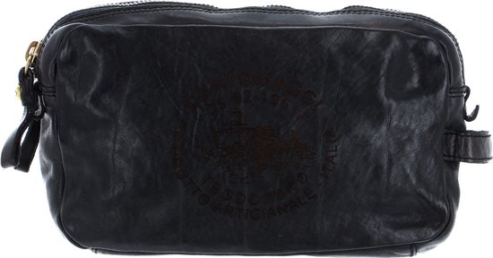 CAMPOMAGGI Cuir Trousse de toilette Beauty Bag Grigio Brun