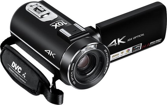Caméscope 4K Lipa AD-C7 – Objectif Sony et télécommande pour téléphone – Zoom 120x Avec carte SD Goodram 32 Go, accessoires supplémentaires, 24 mégapixels, zoom optique 10x, écran tactile, trépied de connexion et microphone externe, vision noctur