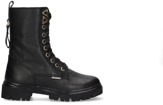 Bottes à lacets Braqeez 425784-589 Filles – Zwart – Cuir – Lacets