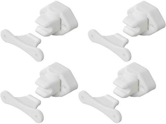 Butoir de porte ProPlus – 4x – blanc – plastique – butée de porte – pour porte/camping-car/caravane