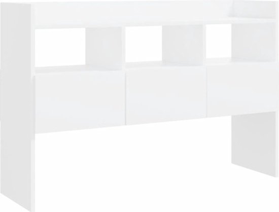 Buffet The Living Store – Wit – 105 x 30 x 70 cm – 3 tiroirs et 3 compartiments ouverts