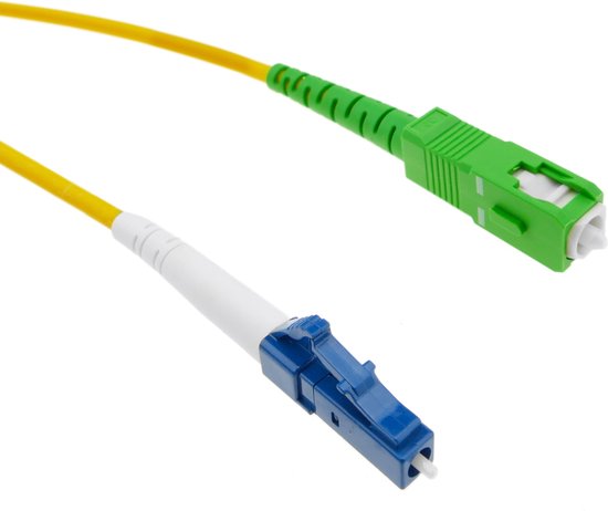 BeMatik – Câble Fibre Optique Monomode 9/125 10m LC/ PC vers SC/ APC Monomode