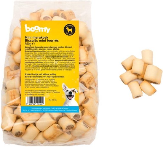Boomy – Snacks pour chien – Friandises pour chien – Mini biscuits à la moelle – 2 x 550g
