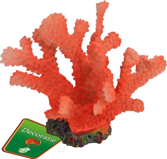 Boon Aqua Deco ornement polyrésine fleur rouge, 13×10 cm.