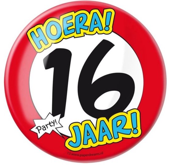 Bouton XL – 16 ans (Diamètre 10 cm)
