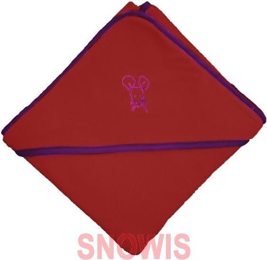Cape de bain 85 x 85 cm rouge souris