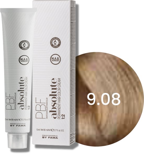BY FAMA ABSOLUTE coloration capillaire permanente professionnelle 80 ml | 9.08
