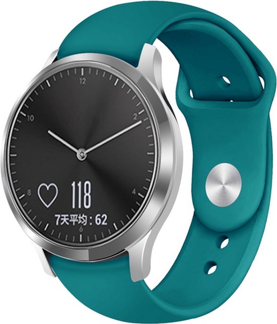 By Qubix Garmin Vivoactive 4s – Venu 2s – Vivomove 3s – Forerunner 255s – Bracelet sport – Taille : Petit – Vert pin