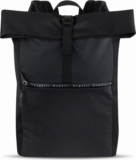 bugatti Sac à dos pour ordinateur portable Blanc DeLight Rolltop Backpack 15L Black Noir