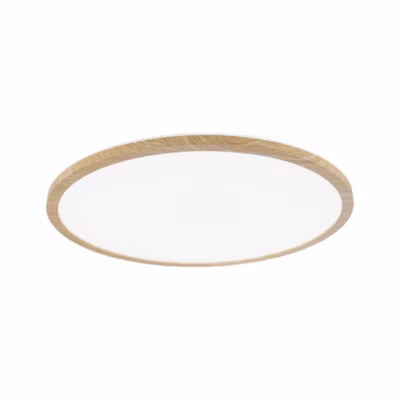 Panneau LED Atria Shine Backlight IP44 rond 420 mm 22W 2300lm 4000K Esthétique bois