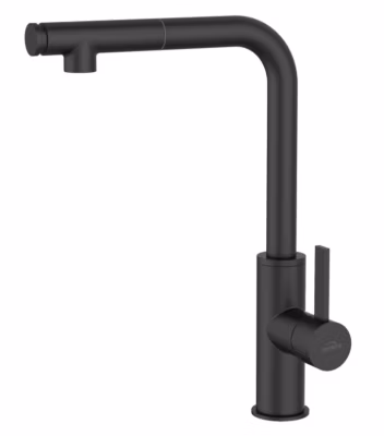 Robinet Cuisine Mitigeur Noir Haut Monocommande Preto Retirer Le Bec
