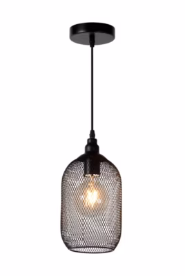 Suspension MESH en métal avec 1xE27 – Noir – Lucide