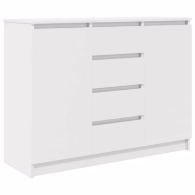 Buffet avec tiroirs blanc 100,5x35x76 cm bois d&rsquo;ingénierie vidaXL