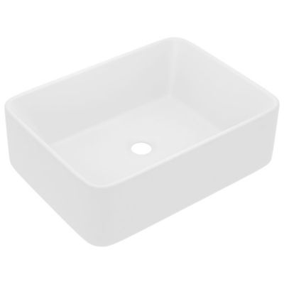 Vasque à poser, Lavabo de luxe Blanc mat 41x30x12 cm Céramique