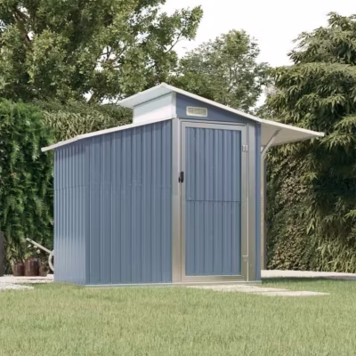 vidaXL Abri de jardin Gris 270x130x208,5 cm Acier galvanisé 316243