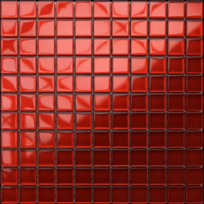 Mosaïque en verre sur filet pour salle de bain ou cuisine 30 cm x 30 cm – Bloody Mary