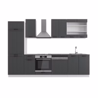 Vicco Cuisine Anthracite maison de campagne/blanc 300cm , PT Anthracite