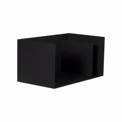 Portebûches compact en acier noir 70 cm Bytom