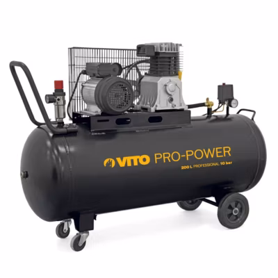 Compresseur d&rsquo;air à Courroie 200 Litres 4CV 3KW Pression 10 Bar 230V VITO