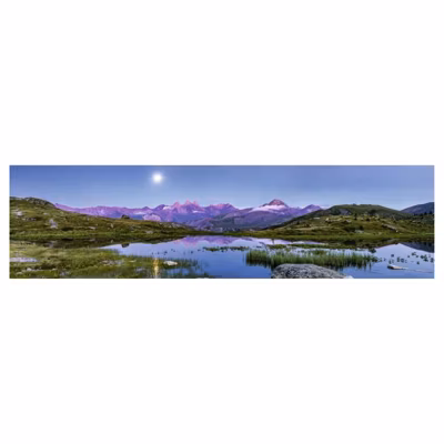 Brise vue imprimé LAC GUICHARD, H.0.8 x L.3 m, 100% occultant, Made in France par Scenolia + kit de fixation offert