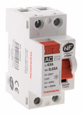 Interrupteur différentiel 63A type AC NF Thomson