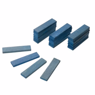 Lot de 16 Blister de 25 calles en bois de 5mm BLEU