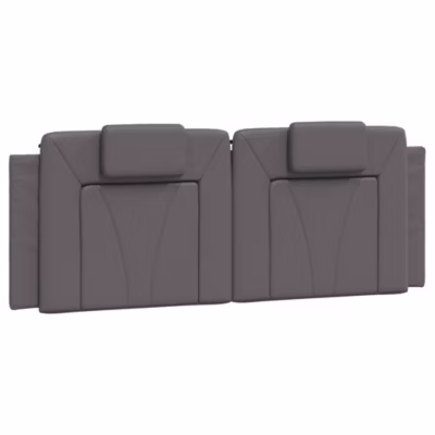 Coussin de tête de lit Viana gris 120 cm similicuir vidaXL