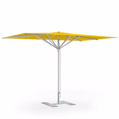 Parasol de terrasse complet Prémium Jaune 300 x 200 Armature Gris